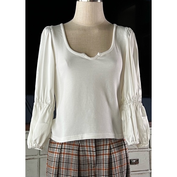 Anthropologie Maeve Ribbed Tiered Top s - Picture 7 of 13